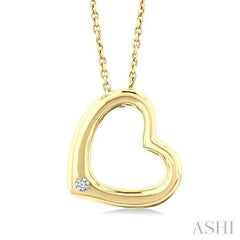 ASHI Gold Vermeil Heart Shape Diamond Fashion Pendant 85649PPSSSLPD-GV