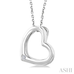 ASHI Silver Heart Shape Diamond Fashion Pendant 85649PPSSSLPD