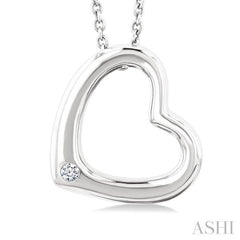 ASHI Silver Heart Shape Diamond Fashion Pendant 85649PPSSSLPD
