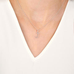 ASHI Silver Block 'A' Initial Diamond Pendant 85678PPSSSLPD-A