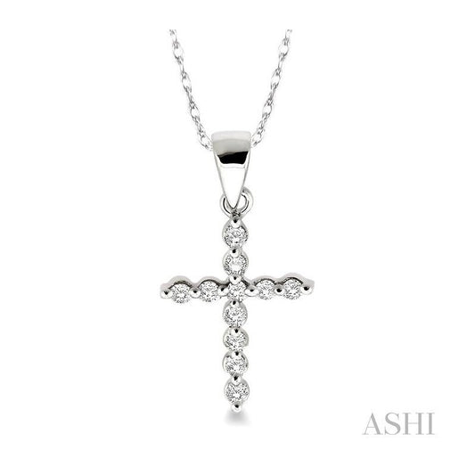 ASHI Cross Petite Diamond Pendant 95238PPTXPDW