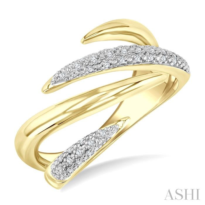 ASHI Gold Vermeil Spiral Bold Diamond Fashion Band 85728PPSSSLRG-GV