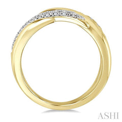 ASHI Gold Vermeil Spiral Bold Diamond Fashion Band 85728PPSSSLRG-GV