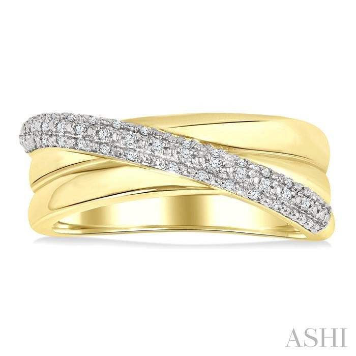 ASHI Gold Vermeil Bold Criss Cross Fashion Band 85788PPSSSLRG-GV
