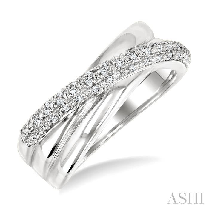 ASHI Silver Bold Criss Cross Fashion Band 85788PPSSSLRG