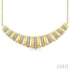 ASHI Gold Vermeil Bold Ribbed Diamond Fashion Pendant 85798PPSSSLPD-GV