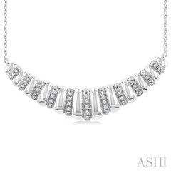 ASHI Silver Bold Ribbed Diamond Fashion Pendant 85798PPSSSLPD