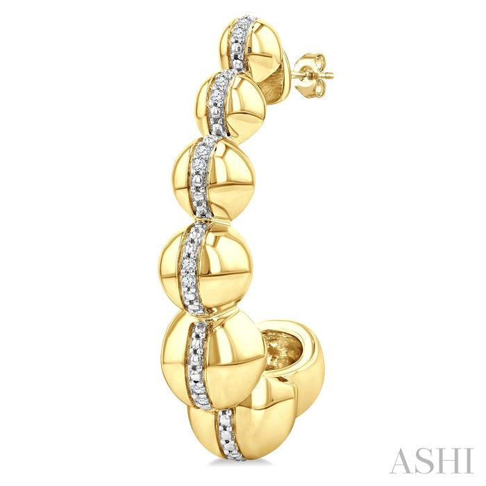 ASHI Gold Vermeil Bold Half Hoop Fashion Earrings 85869PPSSSLER-GV