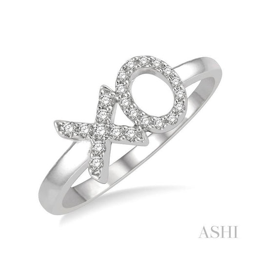 ASHI Stackable X & O Petite Diamond Fashion Ring 387E8PPTSWG