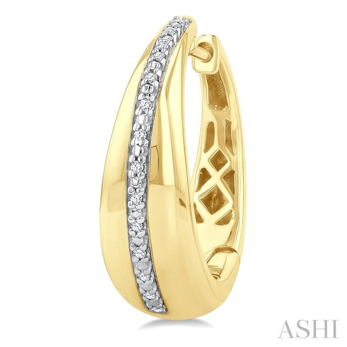 ASHI Gold Vermeil Bold Diamond Hoop Earrings 85929PPSSSLER-GV