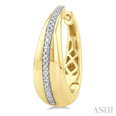 ASHI Gold Vermeil Bold Diamond Hoop Earrings 85929PPSSSLER-GV