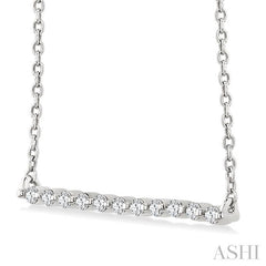 ASHI Silver Bar Petite Diamond Fashion Pendant 85938PPSSSLPD