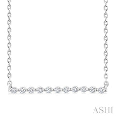 ASHI Silver Bar Petite Diamond Fashion Pendant 85938PPSSSLPD