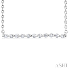 ASHI Silver Bar Petite Diamond Fashion Pendant 85938PPSSSLPD