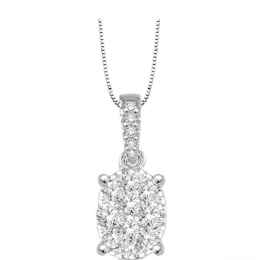 Parkplace Jewelers Oval Shape Lovebright Essential Diamond Pendant 912A5PPFVPDWG