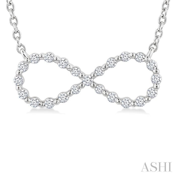 ASHI Silver Infinity Petite Diamond Fashion Pendant 85988PPSSSLPD