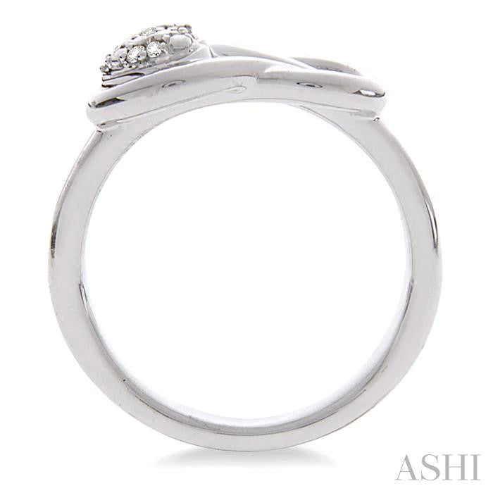 ASHI Silver Heart Shape Diamond Fashion Ring 86129PPSSSLRG