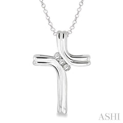 ASHI Silver Cross Diamond Fashion Pendant 86158PPSXSLPD