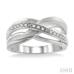 ASHI Silver Swirl Diamond Fashion Ring 86329PPSSSLRG