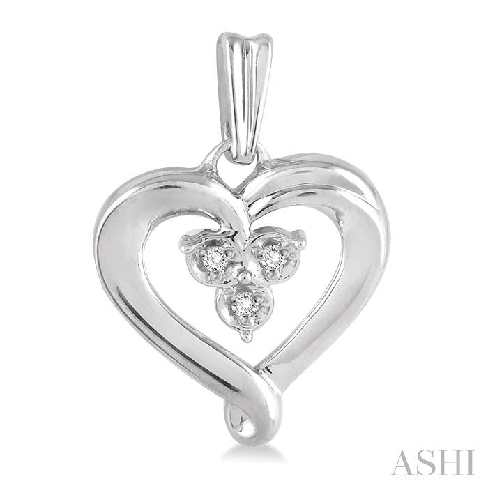 ASHI Silver Heart Shape Diamond Fashion Earrings 86459PPSSSLER
