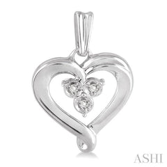 ASHI Silver Heart Shape Diamond Fashion Earrings 86459PPSSSLER