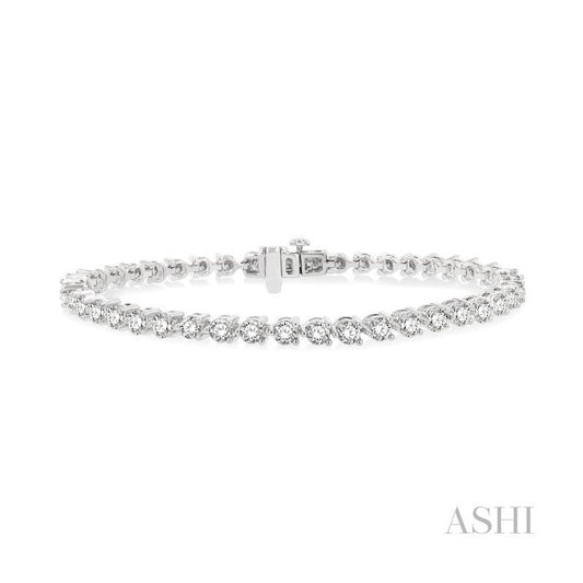 ASHI Diamond Tennis Bracelet 70724PPFGWG