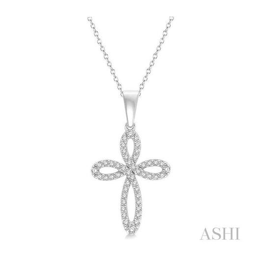 ASHI Cross Diamond Fashion Pendant 954B7PPFGPDWG