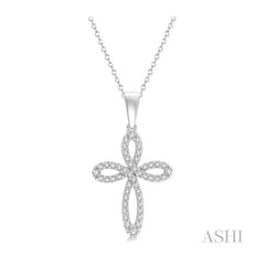 ASHI Cross Diamond Fashion Pendant 954B7PPFGPDWG