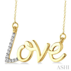 ASHI Gold Vermeil 'Love' Diamond Fashion Pendant 87049PPSSSLPD-GV