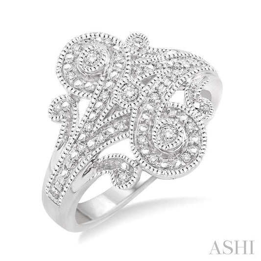 ASHI Silver Bezel Diamond Fashion Ring 87428PPSXSLRG