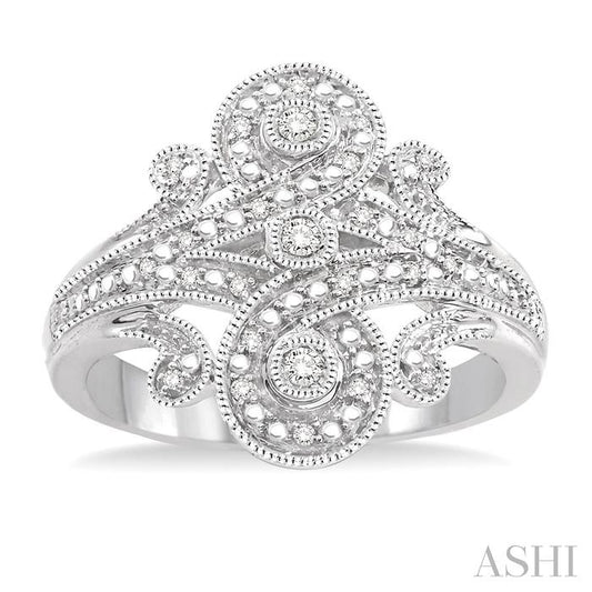 ASHI Silver Bezel Diamond Fashion Ring 87428PPSXSLRG