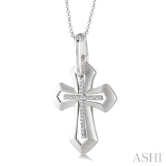 ASHI Silver Cross Diamond Fashion Pendant 87609PPSSSLPD
