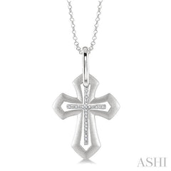 ASHI Silver Cross Diamond Fashion Pendant 87609PPSSSLPD