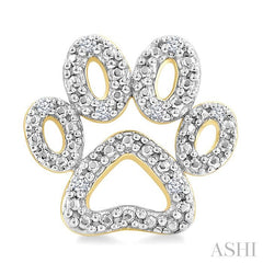 ASHI Gold Vermeil Dog Paw Diamond Fashion Earrings 87909PPSSSLER-GV