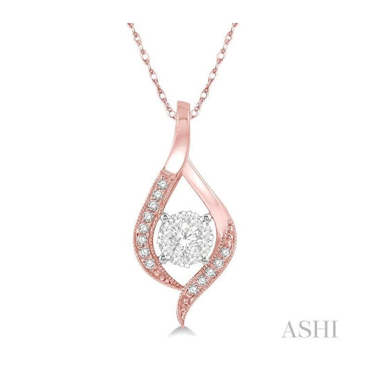 ASHI Round Shape Lovebright Diamond Pendant 906A6PPFHPDPW