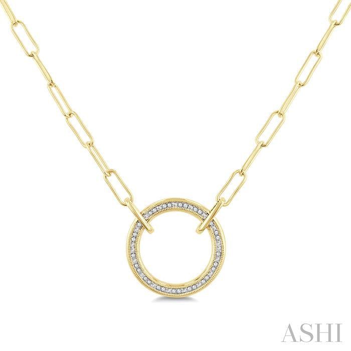 ASHI Gold Vermeil Paperclip Diamond Fashion Pendant 88858PPSSSLPD-RD-GV