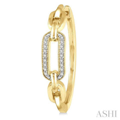 ASHI Gold Vermeil Paperclip Diamond Fashion Hoop Earrings 88868PPSSSLER-GV