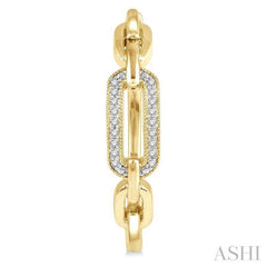 ASHI Gold Vermeil Paperclip Diamond Fashion Hoop Earrings 88868PPSSSLER-GV
