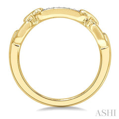 ASHI Gold Vermeil Paperclip Diamond Fashion  Ring 88868PPSSSLRG-GV