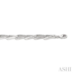 ASHI Silver Bold Knot Diamond Fashion Bracelet 88940PPSSSLTB