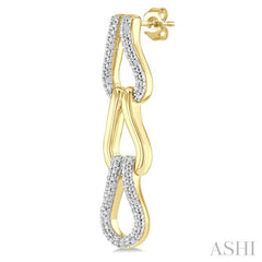 ASHI Gold Vermeil Bold Knot Diamond Fashion Earrings 88948PPSSSLER-GV