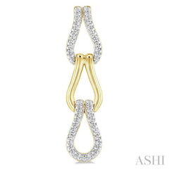 ASHI Gold Vermeil Bold Knot Diamond Fashion Earrings 88948PPSSSLER-GV