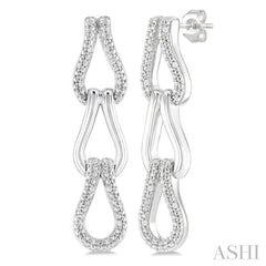 ASHI Silver Bold Knot Diamond Fashion Earrings 88948PPSSSLER
