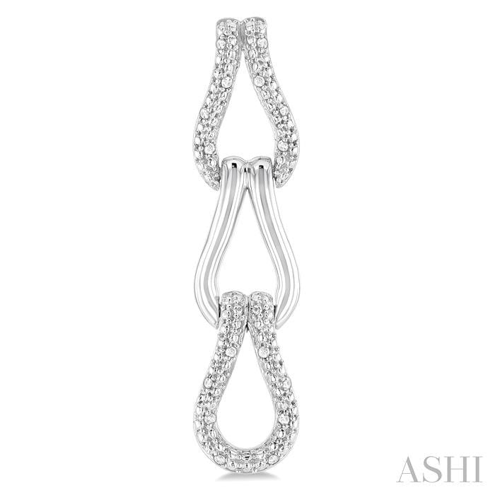 ASHI Silver Bold Knot Diamond Fashion Earrings 88948PPSSSLER