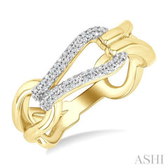 ASHI Gold Vermeil Bold Knot Diamond Fashion Ring 88948PPSSSLRG-GV
