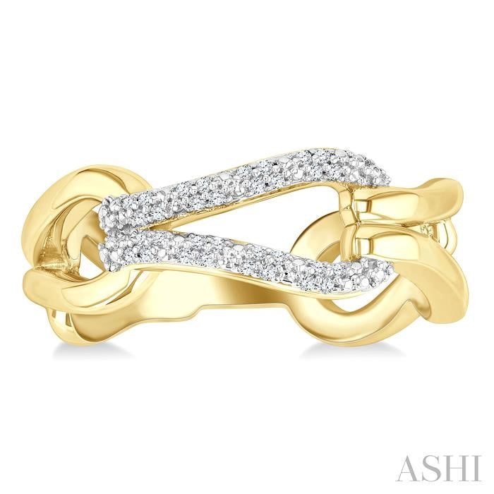 ASHI Gold Vermeil Bold Knot Diamond Fashion Ring 88948PPSSSLRG-GV