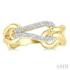 ASHI Gold Vermeil Bold Knot Diamond Fashion Ring 88948PPSSSLRG-GV