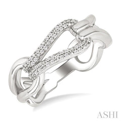 ASHI Silver Bold Knot Diamond Fashion Ring 88948PPSSSLRG