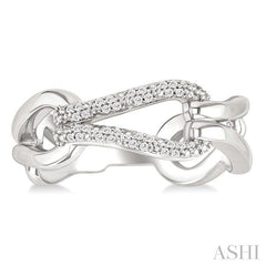 ASHI Silver Bold Knot Diamond Fashion Ring 88948PPSSSLRG
