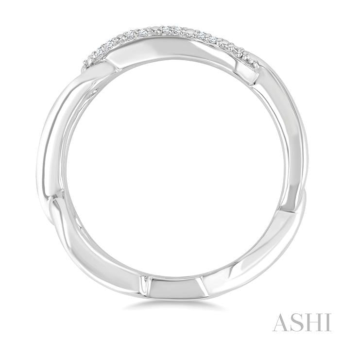 ASHI Silver Bold Knot Diamond Fashion Ring 88948PPSSSLRG